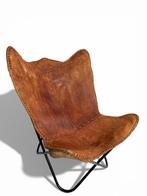 Fauteuil - Vlinderstoel - Leder, Metaal - Vlinderstoel -