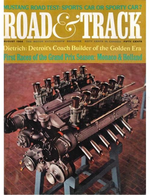 1964 ROAD AND TRACK MAGAZINE AUGUSTUS ENGELS, Livres, Autos | Brochures & Magazines, Enlèvement ou Envoi