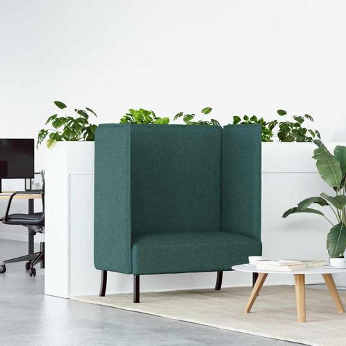 vidaXL Hoge Rug Bank Donkergroen 109x56x121 cm Stof, Huis en Inrichting, Zetels | Zetels, Nieuw, Verzenden