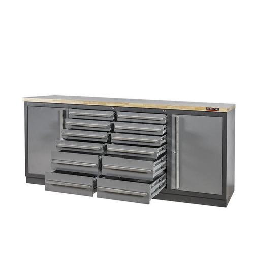 Professionele werkbank – montagetafel 215 x 70 x 95 cm. met, Doe-het-zelf en Bouw, Werkbanken, Ophalen of Verzenden