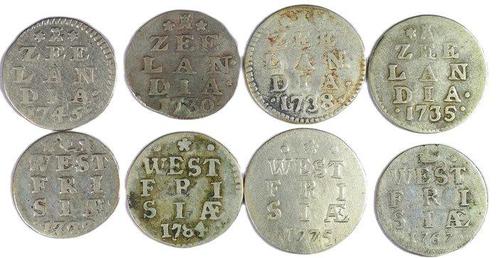 Nederland, West-Friesland 2 Stuivers (8), 1722 - 1784,, Postzegels en Munten, Munten | Nederland
