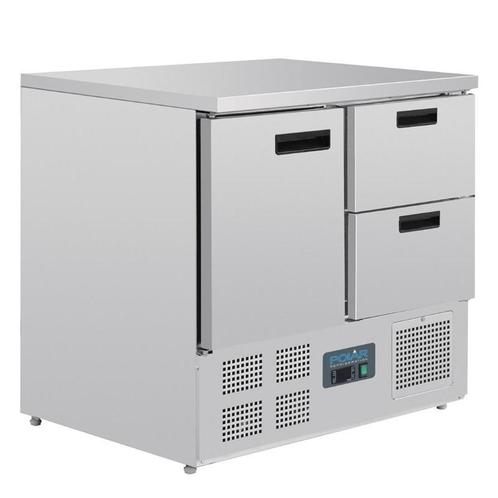 Polar G-serie koelwerkbank 1 deur en 2 laden 240 liter, Articles professionnels, Horeca | Équipement de cuisine, Envoi