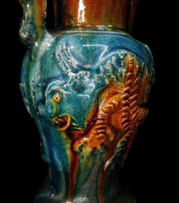 Oud-Chinees - Vaas, amphora en keramiek Fahua met turquoise, Antiek en Kunst, Antiek | Overige Antiek
