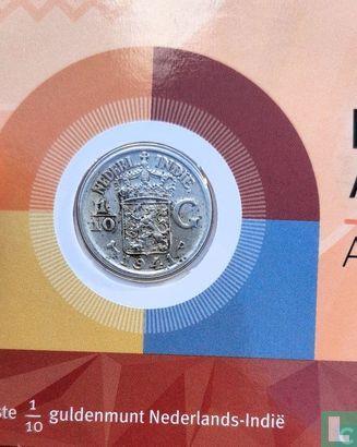 Nederlands-Indië 1/10 gulden 1939-1945 (coincard) beschikbaar voor biedingen