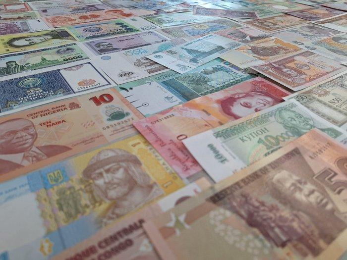 Wereld. - 100 banknotes - various dates (Zonder, Postzegels en Munten, Bankbiljetten | Europa | Niet-Eurobiljetten