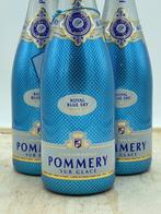 Pommery, Sur Glace Royal Blue Sky - Champagne - 3 Bouteilles, Verzamelen, Nieuw