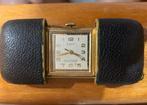Reisklok - LACO -   Leder, Staal - 1950-1960, Antiquités & Art, Antiquités | Horloges