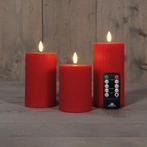 Ledkaars 3d flame wax candle ribbel rood annas collection, Hobby en Vrije tijd, Nieuw