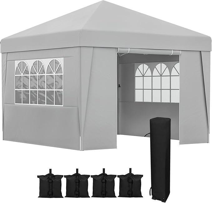 2dekans | Outsunny Tuinpaviljoen, pop-up, opvouwbaar,, Tuin en Terras, Partytenten, Ophalen of Verzenden