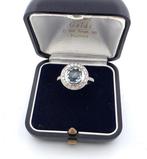 Bague - 18 carats Or blanc - 3.00ct. tw. Aigue-marine -, Handtassen en Accessoires, Ringen, Nieuw