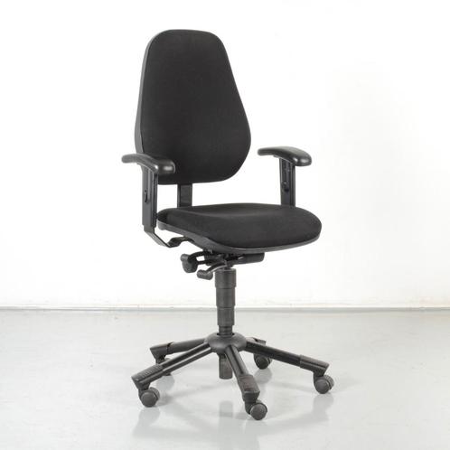 Interstuhl L152X bureaustoel, zwart, 1D armleggers, Maison & Meubles, Chaises de bureau, Enlèvement ou Envoi