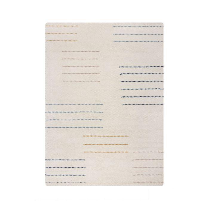 2dekans | Flair Rugs Dottie vloerkleed wol – blauw/multi –, Huis en Inrichting, Stoffering | Tapijten en Vloerkleden, Ophalen of Verzenden