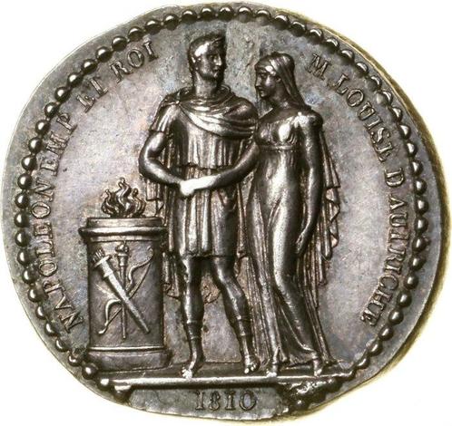 Frankrijk. Napoléon I (1804-1814). Silver Medal 1810 Mariage, Postzegels en Munten, Munten en Bankbiljetten | Toebehoren