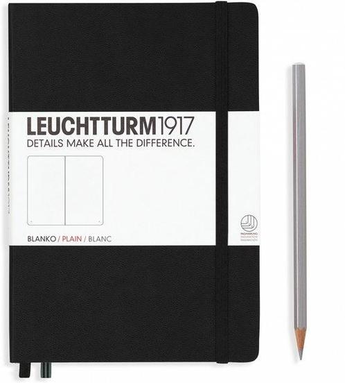 Leuchtturm1917 Notitieboek Zwart - Medium - Blanco op Overig, Diversen, Notitieboeken, Verzenden