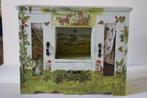 houten klerenkast met porseleinen popje - Kast - Hout,, Antiquités & Art