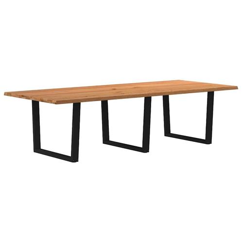 vidaXL Eettafel met natuurlijke rand 280x120x74 cm massief, Huis en Inrichting, Tafels | Eettafels, Nieuw, Verzenden