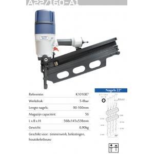 Kitpro basso a22/160-a1 tacker nagelnietpistool op perslucht, Bricolage & Construction, Outillage | Autres Machines