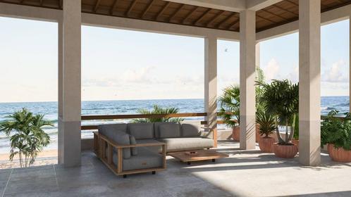 4 Seasons Outdoor Eternity hoekbank met Metropolitan tafel, Tuin en Terras, Tuinsets en Loungesets