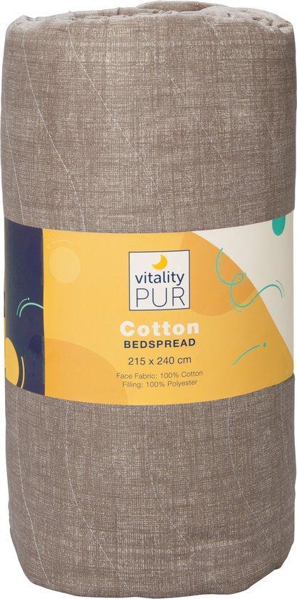 2dekans | Vitality Pur - Luxe Katoenen Bedsprei - 2 persoons, Huis en Inrichting, Slaapkamer | Beddengoed, Ophalen of Verzenden