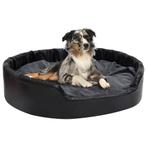 vidaXL Hondenmand 99x89x21 cm pluche en kunstleer zwart en, Dieren en Toebehoren, Honden-accessoires, Verzenden, Nieuw