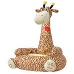 vidaXL Kinderstoel pluche giraffe bruin, Verzenden
