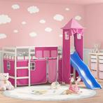 vidaXL Kinderhoogslaper met toren 90x190 cm massief, Huis en Inrichting, Slaapkamer | Bedden, Verzenden, Nieuw