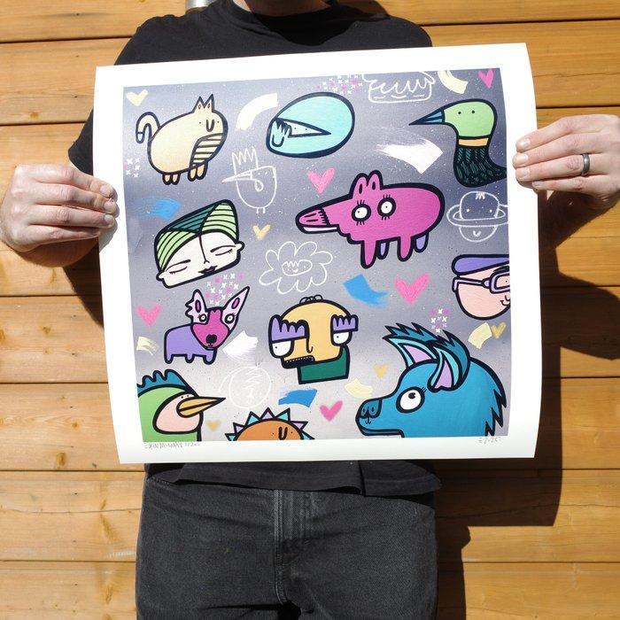 Kev Munday - Colour Storm - Textured Giclee Print - No, Antiek en Kunst, Kunst | Designobjecten