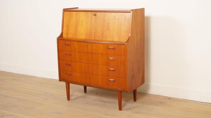 Vintage secretaire | Deens | Teak | 108 cm, Huis en Inrichting, Kasten | Secretaires, Ophalen of Verzenden