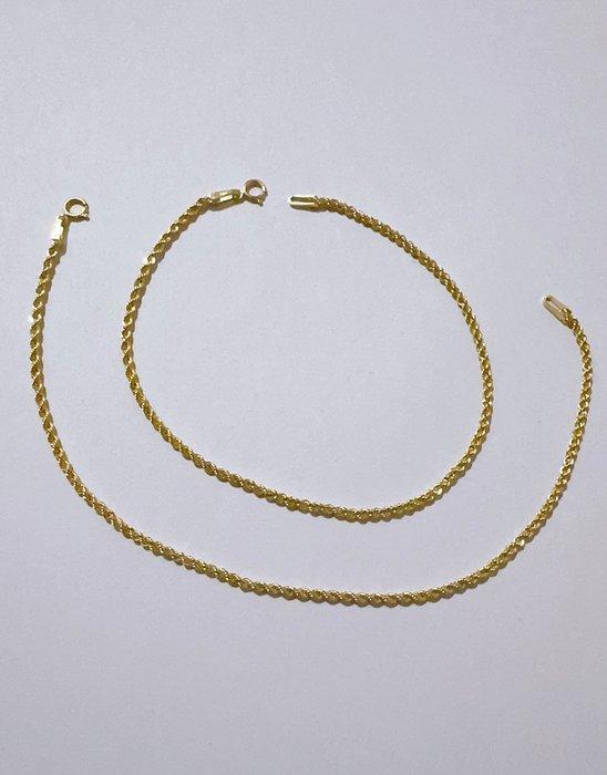 Zonder minimumprijs - 2-delige sieradenset - 18 karaat Geel, Bijoux, Sacs & Beauté, Bijoux anciens