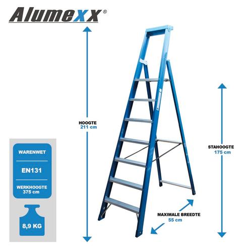 Alumexx BT bordestrap, Doe-het-zelf en Bouw, Ladders en Trappen, Trap, Nieuw, Verzenden