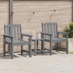vidaXL Tuinstoel 2 pcs Lichtgrijs 65.5 x 59 x 88cm Kunststof, Tuin en Terras, Verzenden, Nieuw