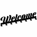 Garderoberek 522x136mm 8 haken zwart, Nieuw, Overige materialen