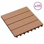 vidaXL Terrastegels 30x30 cm 1 m² HKC teakkleur 11 st, Verzenden, Nieuw