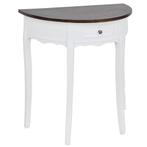 vidaXL Wandtafel met lade halfrond bruin, Huis en Inrichting, Verzenden, Nieuw