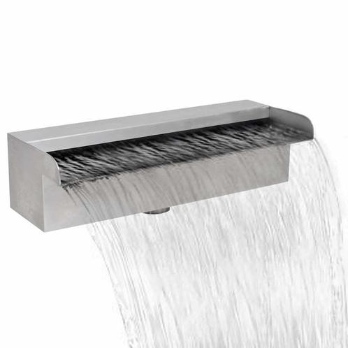 vidaXL Zwembadwaterval rechthoekig 30 cm roestvrij staal, Tuin en Terras, Waterpartijen en Fonteinen, Nieuw, Verzenden