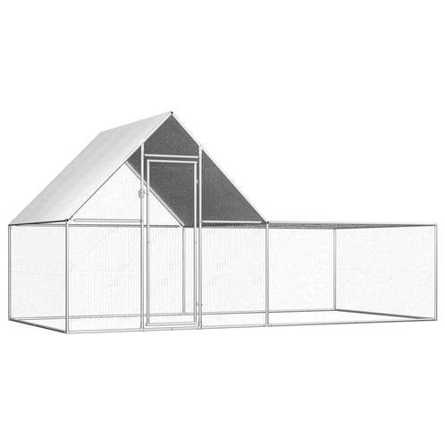 vidaXL Poulailler 4 x 2 x 2 m Acier galvanisé, Animaux & Accessoires, Rongeurs & Lapins | Cages & Clapiers, Neuf, Envoi