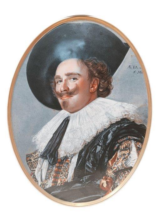 Bavaria - Bord - Porselein - De lachende cavalier, Antiek en Kunst, Curiosa en Brocante