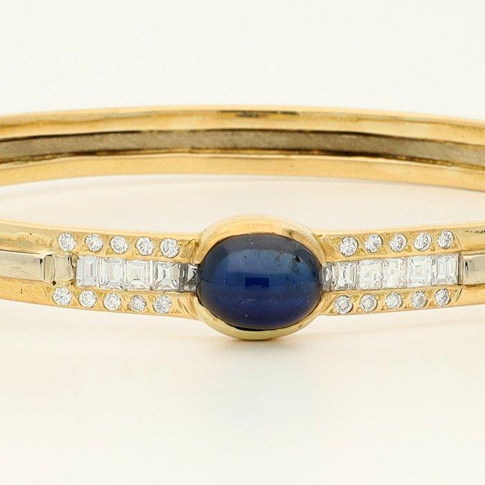 Armband - 14 karaat Geel goud Saffier - Diamant, Handtassen en Accessoires, Armbanden