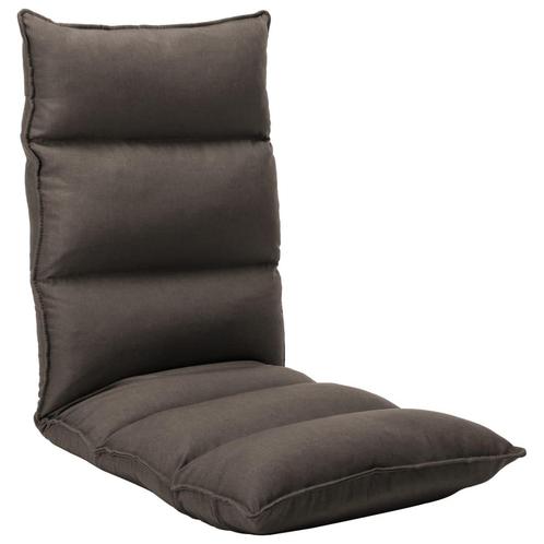 vidaXL Vloerstoel inklapbaar stof taupe, Maison & Meubles, Chaises, Envoi