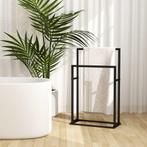 vidaXL Handdoekenrek vrijstaand 48x24x78,5 cm ijzer zwart, Huis en Inrichting, Badkamer | Badtextiel en Accessoires, Verzenden