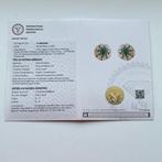 Oorbellen - 18 karaat Geel goud - 0.75ct. tw. Smaragd -, Nieuw