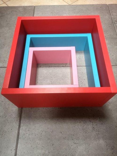 Wandrek (3) - Spaanplaat - Kubus wandplankenset, Antiek en Kunst, Curiosa en Brocante