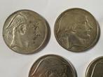 Belgique. 50&100 frank Zilver 4X1948 2X1950 1X1951 =50 frank