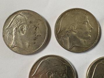 Belgique. 50&100 frank Zilver 4X1948 2X1950 1X1951 =50 frank beschikbaar voor biedingen