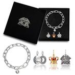 Queen - The Official Queen Silver Charm Bracelet with 3