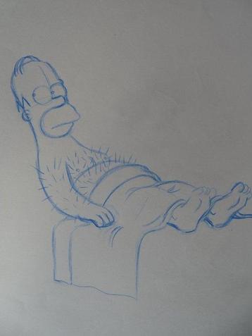 Matt Groening - 1 Original drawing - The Simpsons - The beschikbaar voor biedingen