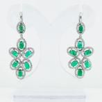(ALGT Certified) - Emerald (3.40) Cts (14) Pcs Diamond