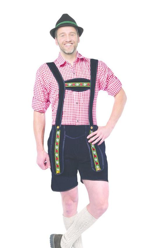 Lederhose Kort Zwart, Kinderen en Baby's, Carnavalskleding en Verkleedspullen, Nieuw, Verzenden
