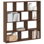 vidaXL Wandschap kubus 12 vakken bewerkt hout bruin, Huis en Inrichting, Verzenden, Nieuw