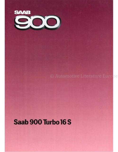 1984 SAAB 900 TURBO 16 S BROCHURE NEDERLANDS, Boeken, Auto's | Folders en Tijdschriften